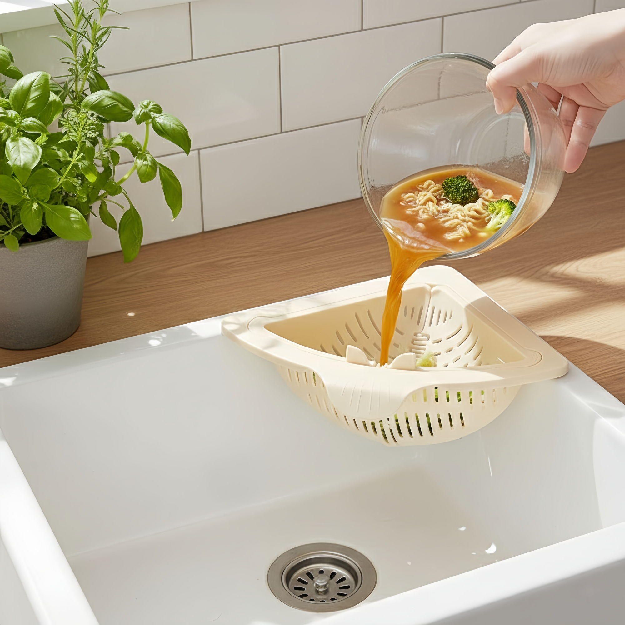 Triangular Sink Strainer