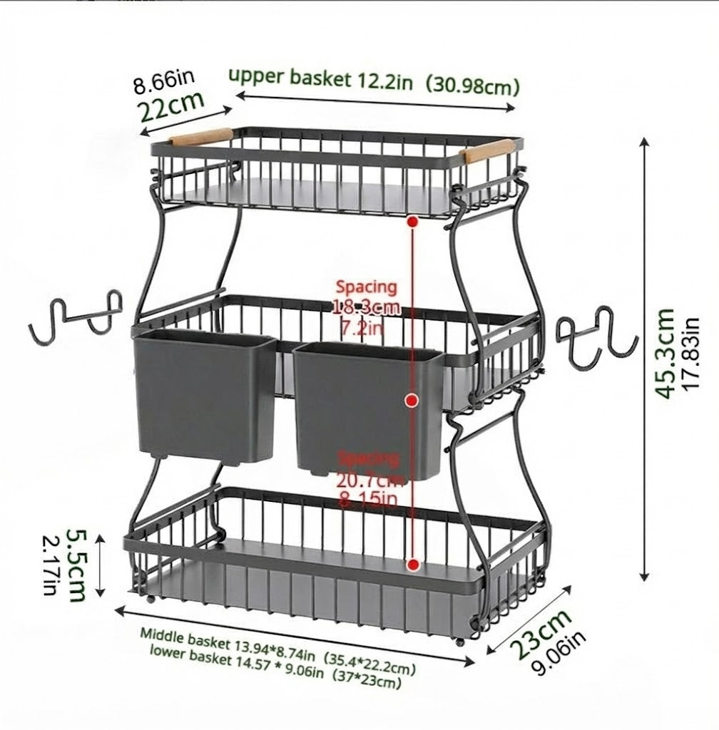 Metal Fruit And Vegetable Storage Basket